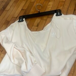 wonder white adidas cropped velvet hoodie